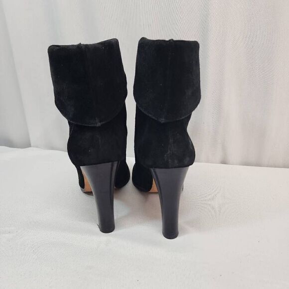 Michael Kors Size 10 Black Suede Ankle Heel Booties Leather Suede. FF - Picture 5 of 10